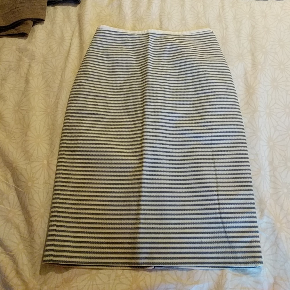 The Limited - blue/white stripped pencil skirt